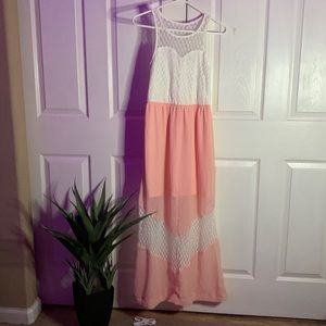 Long pink dress